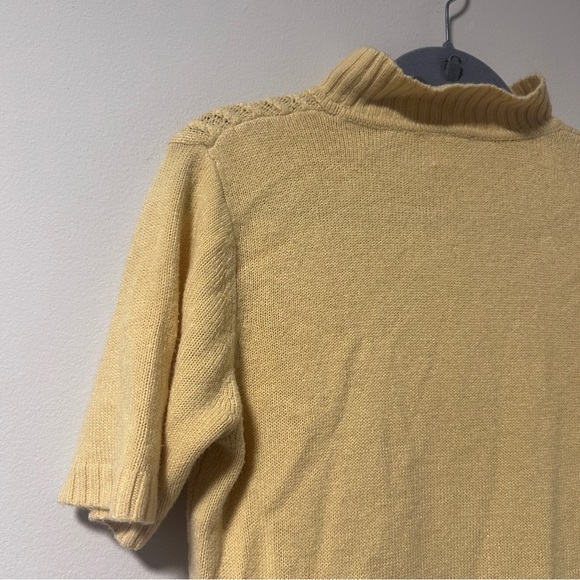 Hasting & Smith Knit Short Sleeve Sweater Yellow Mock Neck Women’s Size Large - Picture 13 of 15